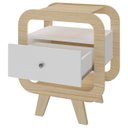 Ver imagem 5 de Mesa de Canto Lateral 55cm para Quarto Nora Naturale/branco A09 - Mpozenato
