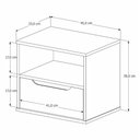 Ver imagem 2 de Cabeceira Solteiro Maracá com 01 Mesa de Cabeceira e Led Jb