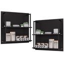 Ver imagem 1 de Kit 02 Painéis Industrial Multiuso com 2 Prateleiras Cler M05 Preto - Inoviza
