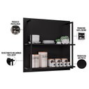 Ver imagem 4 de Kit 02 Painéis Industrial Multiuso com 2 Prateleiras Cler M05 Preto - Inoviza