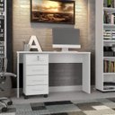 Ver imagem 3 de Escrivaninha Mesa Escritório Gávea Office 127cm Branco