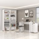 Ver imagem 5 de Escrivaninha Mesa Escritório Gávea Office 127cm Branco