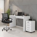 Ver imagem 4 de Escrivaninha Mesa Escritório Gávea Office 127cm Branco