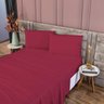 Jogo de Lençol 400 Fios Casal 4 Peças em Ponto Palito Cor:vermelho - 4