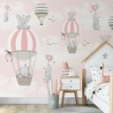 Ver imagem 4 de Papel de parede balãozinho rosa para quarto de bebê menina PP30B