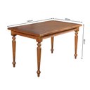 Ver imagem 5 de Conjunto Jantar Mesa Madeira Maciça Rústica Franscisca 140x80 com 4 Cadeiras Ripada Confort Castanho