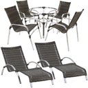 Ver imagem 1 de 4 Cadeiras e Mesa 2 Espreguiçadeiras e Mesa Pedra Ferro