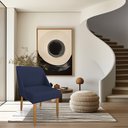 Ver imagem 2 de Kit 06 Cadeiras Poltona Juliana Suede Azul Marinho Pés Palito Castanho - Pallazio