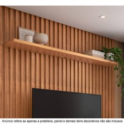 Prateleira Mdf Decorativa com Suporte Invisível 180cm Tb185 Dalla Costa-freijó - 4 Prateleira Mdf Decorativa com Suporte Invisível 180cm Tb185 Dalla Costa-freijó - 4