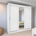 Ver imagem 2 de Guarda Roupa Casal 3 Pts com Espelho Atlas Branco