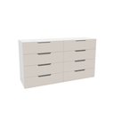 Ver imagem 2 de Cômoda Madri 8 Gavetas Creme/branco - Politorno