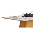 Ver imagem 4 de Conjunto: Mesa de Cozinha Dulce C/ Tampo Madeirado C/ Vidro Reto 120x90cm e 4 Cadeiras Zoe Cedro/off