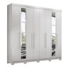 Guarda Roupa Casal Master New 8.4 8 Portas Branco com Espelho e Pés - Santos Andirá - 1