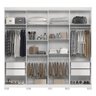 Guarda Roupa Casal Master New 8.4 8 Portas Branco com Espelho e Pés - Santos Andirá - 3