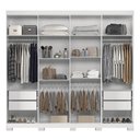 Ver imagem 3 de Guarda Roupa Casal Master New 8.4 8 Portas Branco com Espelho e Pés - Santos Andirá