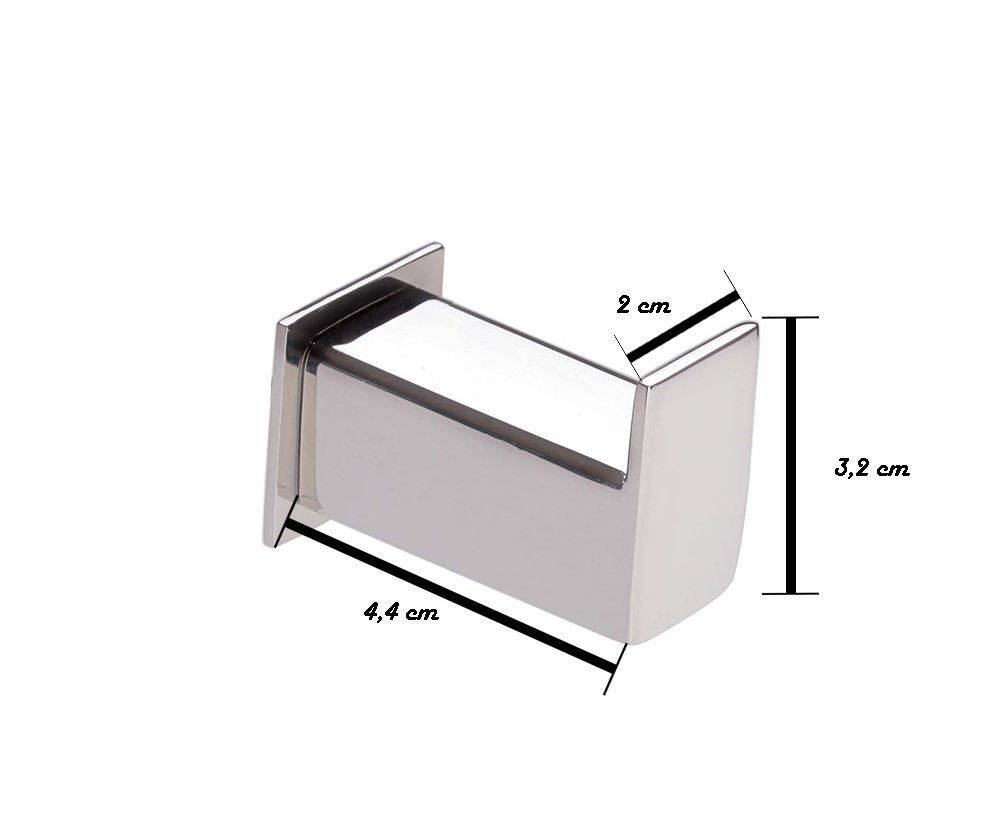 Kit de Acessórios para Banheiro com 4 Peças em Aço Inox Polido Linha Larissa com Toalheiro Duplo Sta - 10