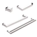 Ver imagem 1 de Kit de Acessórios para Banheiro com 4 Peças em Aço Inox Polido Linha Larissa com Toalheiro Duplo Sta