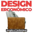 Ver imagem 5 de Poltrona Sofá Reclinável Londres com Puff Banqueta Almofadado Corino Nozes e Linho Cinza - Arkell