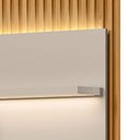 Ver imagem 4 de Módulo Lateral Complementar Painel Ripado com Led 1 Porta 3 Prateleiras Paulina Tauari-off White
