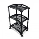 Ver imagem 1 de Organizador Vertical Triplo Fruteira Preto 3 Andares