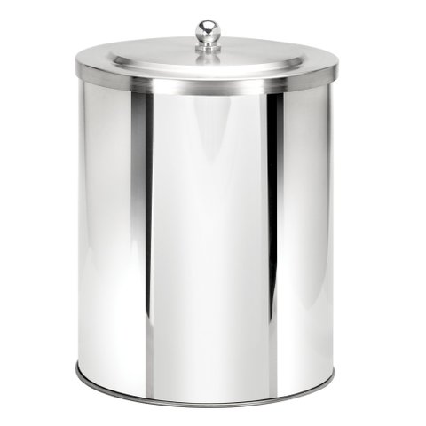 Lixeiras de Pia com Tampa Sobreposta Inox 7 Litros Ecobin