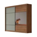 Ver imagem 3 de Guarda Roupa Casal 2 Portas 8 Gavetas 100% MDF com Espelho Blumenau Marrom/Cumaru/Fendi