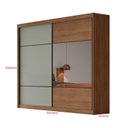 Ver imagem 4 de Guarda Roupa Casal 2 Portas 8 Gavetas 100% MDF com Espelho Blumenau Marrom/Cumaru/Fendi