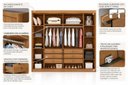 Ver imagem 7 de Guarda Roupa Casal 2 Portas 8 Gavetas 100% MDF com Espelho Blumenau Marrom/Cinamomo/Fendi
