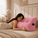 Ver imagem 6 de Almofada Encosto Triangular Cama Leitura Cabeceira Suede