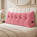 Ver imagem 3 de Almofada Encosto Triangular Cama Leitura Cabeceira Suede