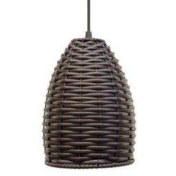 Kit 2 Pendente Junco Poptem Taça Tabaco Luminária Copo Lustre 22cm Sala - 2