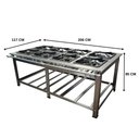 Ver imagem 3 de Fogão Industrial 8 Bocas Cefaz Linha Gold Inox 304 Baixa Pressão I304-cfzg-167