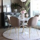 Ver imagem 2 de Mesa de Jantar Saarinen Redonda Tampo de Pedra, Mármore e Granito 1,50m Tatu Bola Móveis Nero Marqui