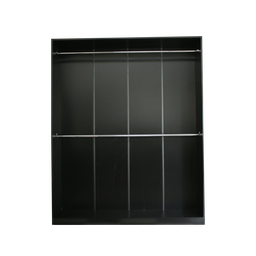 Armário Expositor Arara Dupla Closet com 02 Cabideiro Loja - Preto - Cód. 103 - 2