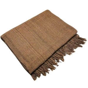 Manta para Sofá 1,70x2,20 Grande para Decorar Sofa Luxo Cama 100% Algodão Várias Cores Marrom