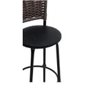 Ver imagem 4 de Kit Conjunto 3 Banquetas Altas em Aço Cor Preto Encosto com Junco Sintético P/ Balcão / Area Gourmet