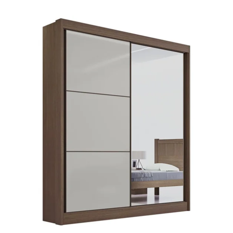 Guarda Roupa Atenas 2 Pts 100% MDF com Espelho D Doro