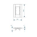 Ver imagem 2 de Interruptor Paralelo e Tomada 2p+t 10a Fame Evidence com Placa 4x2