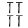 Kit 4 Pés de Metal 15 Cm Preto Multiuso para Armário Mesas de Cabeceiras e Camas - 1