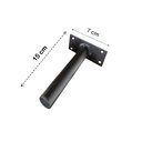 Ver imagem 4 de Kit 4 Pés de Metal 15 Cm Preto Multiuso para Armário Mesas de Cabeceiras e Camas