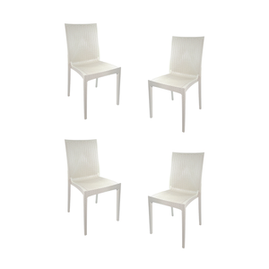 Cadeira Rattan Nude - Kit com 4