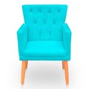 Ver imagem 6 de Kit Poltrona Capitonê Clássica Confortável para Sala e Quarto Ana Suede