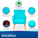 Ver imagem 3 de Kit Poltrona Capitonê Clássica Confortável para Sala e Quarto Ana Suede