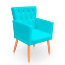 Ver imagem 4 de Kit Poltrona Capitonê Clássica Confortável para Sala e Quarto Ana Suede