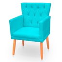 Ver imagem 5 de Kit Poltrona Capitonê Clássica Confortável para Sala e Quarto Ana Suede