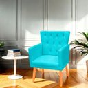Ver imagem 2 de Kit Poltrona Capitonê Clássica Confortável para Sala e Quarto Ana Suede