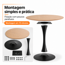 Ver imagem 4 de Mesa de Jantar Redonda Saarinen Basic Freijó 90cm Preta Design Moderno