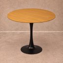 Ver imagem 1 de Mesa de Jantar Redonda Saarinen Basic Freijó 90cm Preta Design Moderno