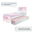 Ver imagem 3 de Cama Solteiro Infantil com Cama Auxiliar 195x96cm Personagens Unicórnio K02 - D’Rossi