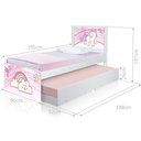 Ver imagem 4 de Cama Solteiro Infantil com Cama Auxiliar 195x96cm Personagens Unicórnio K02 - D’Rossi